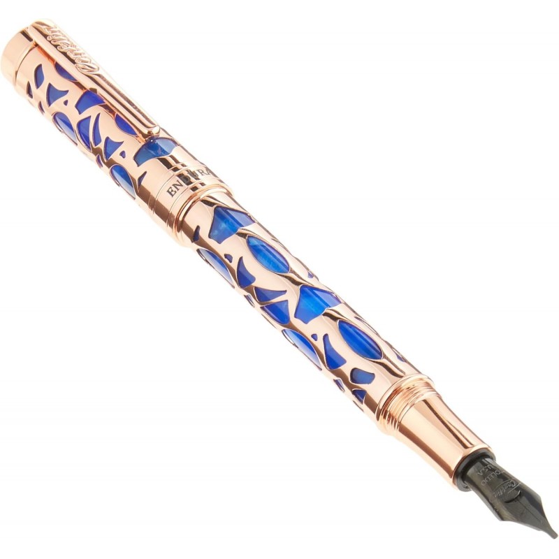 Conklin Endura Deco Crest Füllfederhalter in Blau, Stub-Feder, Premium-Schreibgerät