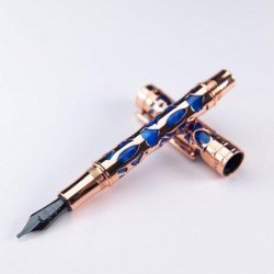 Conklin Endura Deco Crest Füllfederhalter in Blau, Stub-Feder, Premium-Schreibgerät