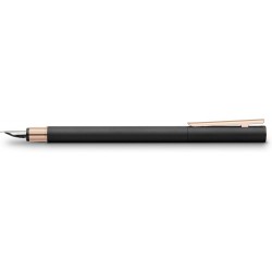 Faber-Castell NEO Slim Füllfederhalter Metall Schwarz, Roségold-Feder EF Roségold