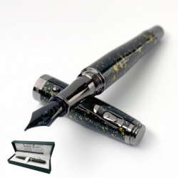 Monteverde Invincia Vega Starlight Yellow Füller – extrafeine Feder, lebendiges Design, Präzisionsschreibgerät