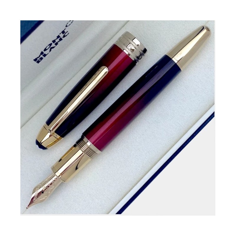 Montblanc Meisterstück Solitaire Calligraphy Burgundy Lacquer Füllfederhalter Flexnib