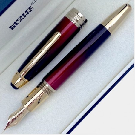 Montblanc Meisterstück Solitaire Calligraphy Burgundy Lacquer Füllfederhalter Flexnib