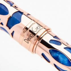 Conklin Endura Deco Crest Füllfederhalter in Blau, mittlere Feder, Premium-Schreibgerät