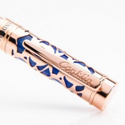 Conklin Endura Deco Crest Füllfederhalter in Blau, mittlere Feder, Premium-Schreibgerät