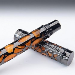 Conklin Endura Deco Crest Füllfederhalter in Orange mit Roségold-Akzenten – Stub-Feder, nachfüllbares Luxus-Schreibgerät