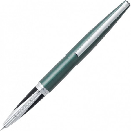 Sheaffer Taranis Füllfederhalter mit mittlerer Feder, waldgrün, Chromrand (E0944653-PB2)