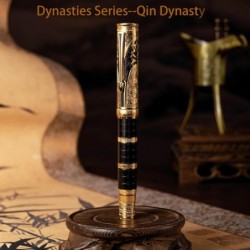 Hongdian D5 Füllfederhalter Qin Dynasty Series 14K Goldfeder, gravierter chinesischer Kolben-Luxusstift für Schreibkollektion