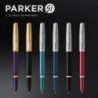 Parker 51 Füllfederhalter | Deluxe-Pflaumenschaft mit Goldrand | feine 18-Karat-Goldfeder mit schwarzer Tintenpatrone | Geschenkbox