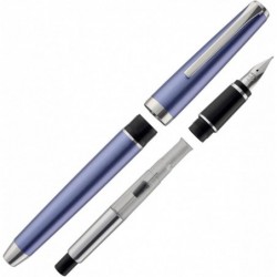 PILOT Metal Falcon Collection Füllfederhalter, Saphirschaft, feine Feder (60571)