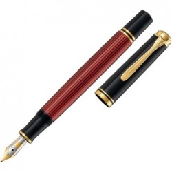 Pelikan Premium M600 EF Füllfederhalter Farbe Plume Schwarz/Rot