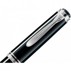 Pelikan Souveran 405 Füllfederhalter schwarz/silber mit feiner Spitze - 924415