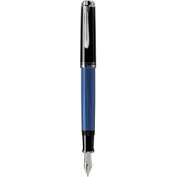 Pelikan Souverän M405 Füllfederhalter mit Geschenkbox, extrafeine Feder, schwarz/blau, je 1 Stück (932806)