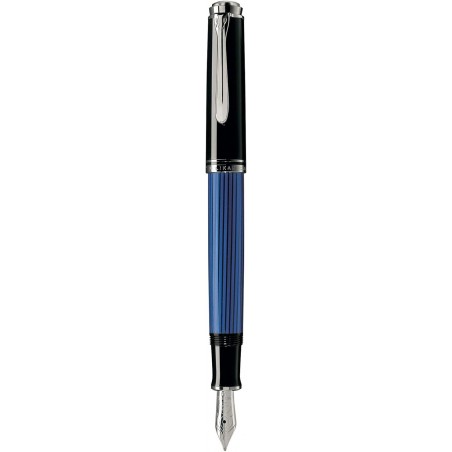 Pelikan Souverän M405 Füllfederhalter mit Geschenkbox, extrafeine Feder, schwarz/blau, je 1 Stück (932806)