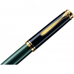 Pelikan Souverän M400 Füllfederhalter, feine Feder, schwarz/grün, je 1 Stück