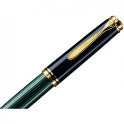 Pelikan Souverän M600 Füllfederhalter, mittlere Feder, schwarz/grün, je 1 Stück (980029)