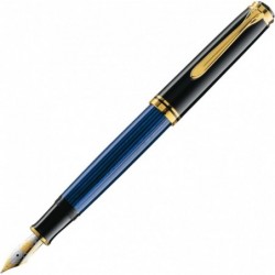 Pelikan Premium M800 Füllfederhalter F Feder schwarz/blau