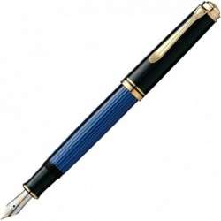 Pelikan Premium M800 Füllfederhalter F Feder schwarz/blau