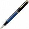 Pelikan Premium M800 Füllfederhalter F Feder schwarz/blau