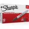 Sharpie Permanentmarker-Set, schnelltrocknender und lichtbeständiger Marker mit feiner Spitze für Holz, Kunststoff, Papier, Metall und mehr, Zeichen-, Mal- und Postermarker, schwarz, 12 Stück