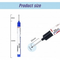 5 Stück Markierstifte für tiefe Löcher mit langem Kopf, 20 mm tiefe Reichweite, Markierstifte mit langer Spitze, wasserdichtes Markierungswerkzeug für Konstruktionsmarker, Permanentmarker, Tischler-Tintenmarkierstifte, Metallmarkierstift (bunt)