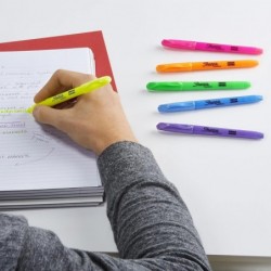 Sharpie Pocket Textmarker, Textmarker-Set mit Keilspitze, Bürobedarf und Unterrichtsbedarf, verschiedene Farben, 24 Stück