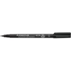 Staedtler Lumocolor Universalstift, Filzspitze, Permanentmarker, Schachtel mit 8 Stiften in verschiedenen Farben, 0,4 mm 313 WP8