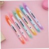 STOBOK 1 Box Farb-Textmarker Candy Stamp Professionelle Scrapbook-Textmarker mit Versiegelung Highlight Fluoreszierende Note Doppelt lebendige Verbrauchsmaterialien Stift mit praktischer Spitze Farbige Markierung