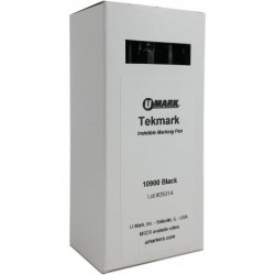 U-Mark Tekmark unauslöschlicher Markierstift, 12er-Pack (schwarz)