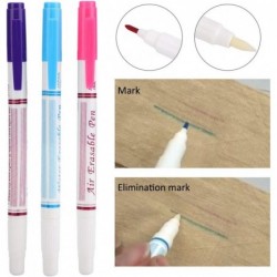 3-teiliger Markierungsstift mit verschwindender Tinte, Doppelkopf, wasserlöschbarer Stift, professioneller farbiger Markierungsstift zum Nähen