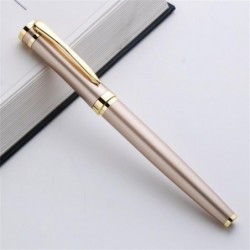 Signierstift, Tintenroller, Feinspitze, 0,5 mm feine Spitze, Gel-Flüssigtinte, Rollkugelschreiber, 13,8 cm, Schwarzgold