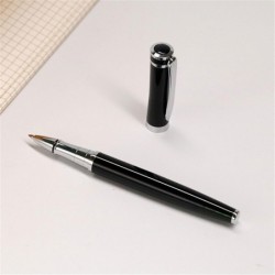 Signierstift, Tintenroller, Feinspitze, 0,5 mm feine Spitze, Gel-Flüssigtinte, Rollkugelschreiber, 13,8 cm, Schwarzgold