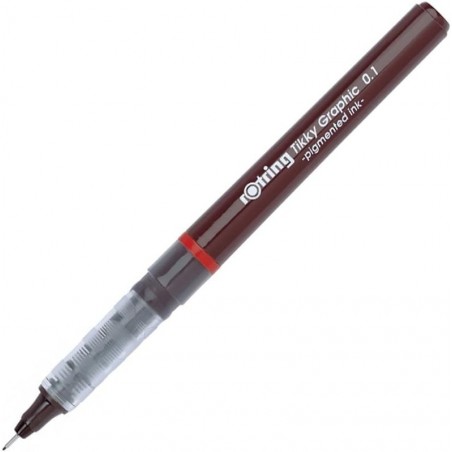 rOtring Tikky Fine Liner Faserspitze Grafikstift, 0,1 mm, schwarze Tinte (1904750)