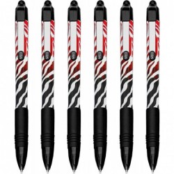 Zebra Z-Grip Smooth – Druckkugelschreiber – Funky Flame-Design in limitierter Auflage – 6er-Pack – schwarze Tinte