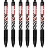 Zebra Z-Grip Smooth – Druckkugelschreiber – Funky Flame-Design in limitierter Auflage – 6er-Pack – schwarze Tinte