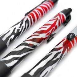 Zebra Z-Grip Smooth – Druckkugelschreiber – Funky Flame-Design in limitierter Auflage – 6er-Pack – schwarze Tinte