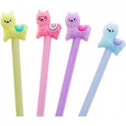 Gelstift mit Cartoon-Tier-Schaf, Alpaka, Lama, neutrale Stifte, süße bunte Tintenroller für Schule, Büro, Schreibwaren, Geschenk, schwarze Tinte, 0,38 mm Kugelschreiber – 4 Stück