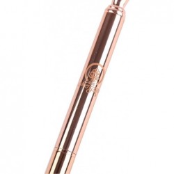 Stift + 5 Minen, Roségold-Stift mit großem Diamanten/Kristall – Metall-Kugelschreiber in Roségold, Bürobedarf – schwarze Tinte (Roségold)