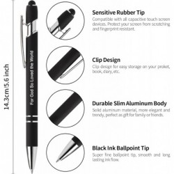 5 Stück Bibelstifte, Kugelschreiber mit Bibelversen zu Johannes 3:16, weicher Schreibstift mit Stylus-Spitzen, schwarze Tinte