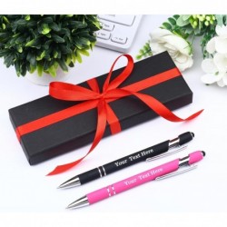 Personalisiertes Stifte-Geschenkset – 2er-Pack individueller Kugelschreiber aus Metall mit Geschenkbox und 2er-Pack zusätzlicher Mine – individuell gravierter Stift mit Namen, Logo oder Nachricht für Männer und Frauen (Stil 4)