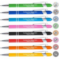 12 Stück personalisierte Stifte mit Namen, Großpackung, individueller Stift, kostenlose Textgravur, Soft-Touch-Kugelschreiber mit Stylus-Spitze zum Schreiben im Büro, Geschenke für Lehrer, Krankenschwestern, Kollegen, personalisierbare Stifte mit schwarzer Tinte