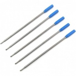 10 Stück blaue Kugelschreiberminen aus Metall, 1,0 mm Länge, 11,6 cm kurz, Großhandelsstift-Ersatz, schwarz, B0Q9, blaue Mine, Stahlminen, Stifte und Minen, Schreib- und Korrekturzubehör