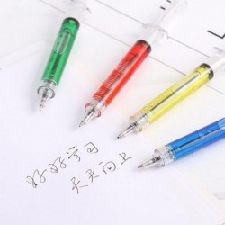 4 stück Neuheit Injektion Spritze Gel Stift Kugelschreiber Schwarz Tinte Flüssigkeit Medizinische Stil Spritze Gel Stift