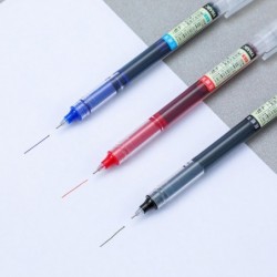 0,5 mm gerader Kugelschreiber, schwarzes Signature Pen-Geschenkset – gerader schwarzer Schaft, 0,5 mm, 3 Stück