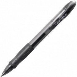 BIC Gelocity Original Gelstifte in Schwarz, mittlere Spitze (0,7 mm), 2er-Packung, einziehbare Gelstifte mit bequemem Griff