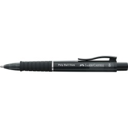 Faber-Castell 145755 Kugelschreiber Poly Ball View, Schwarz