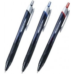 uni-ball Jetstream Extra Fine & Micro Point Click Einziehbarer Tintenroller, - Gummigriff - 0,38 mm - Schwarze, blaue und rote Tinte - Je 1 Stift/insgesamt 3 Stifte Vorteilsset