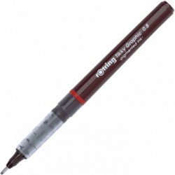 rOtring Tikky Fine Liner Faserspitze Grafikstift, 0,8 mm, schwarze Tinte (1904758)