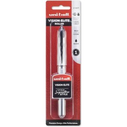 Uniball Vision Elite Tintenroller, schwarzer Stift, kräftige Stifte mit 0,8 mm Tinte, schwarzer Tintenstift, Stifte mit feiner Spitze und sanftem Schreibgefühl, Stifte in Großpackungen und Bürobedarf