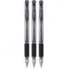 uni-ball UM-151S Gel-Rollerball. Hochwertige mittlere 0,7-mm-Kugelschreiberspitze für superweiche Handschrift, Schule, Tagebuch und Notizen. Farb- und wasserfeste Uni Super Ink. 3er-Pack Schwarz