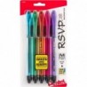 Pentel RSVP Razzle-Dazzle Kugelschreiber, (1,0 mm) mittlere Linie, schwarze Tinte, 5er-Pack (BK91RDBP5M)